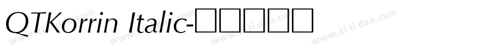 QTKorrin Italic字体转换